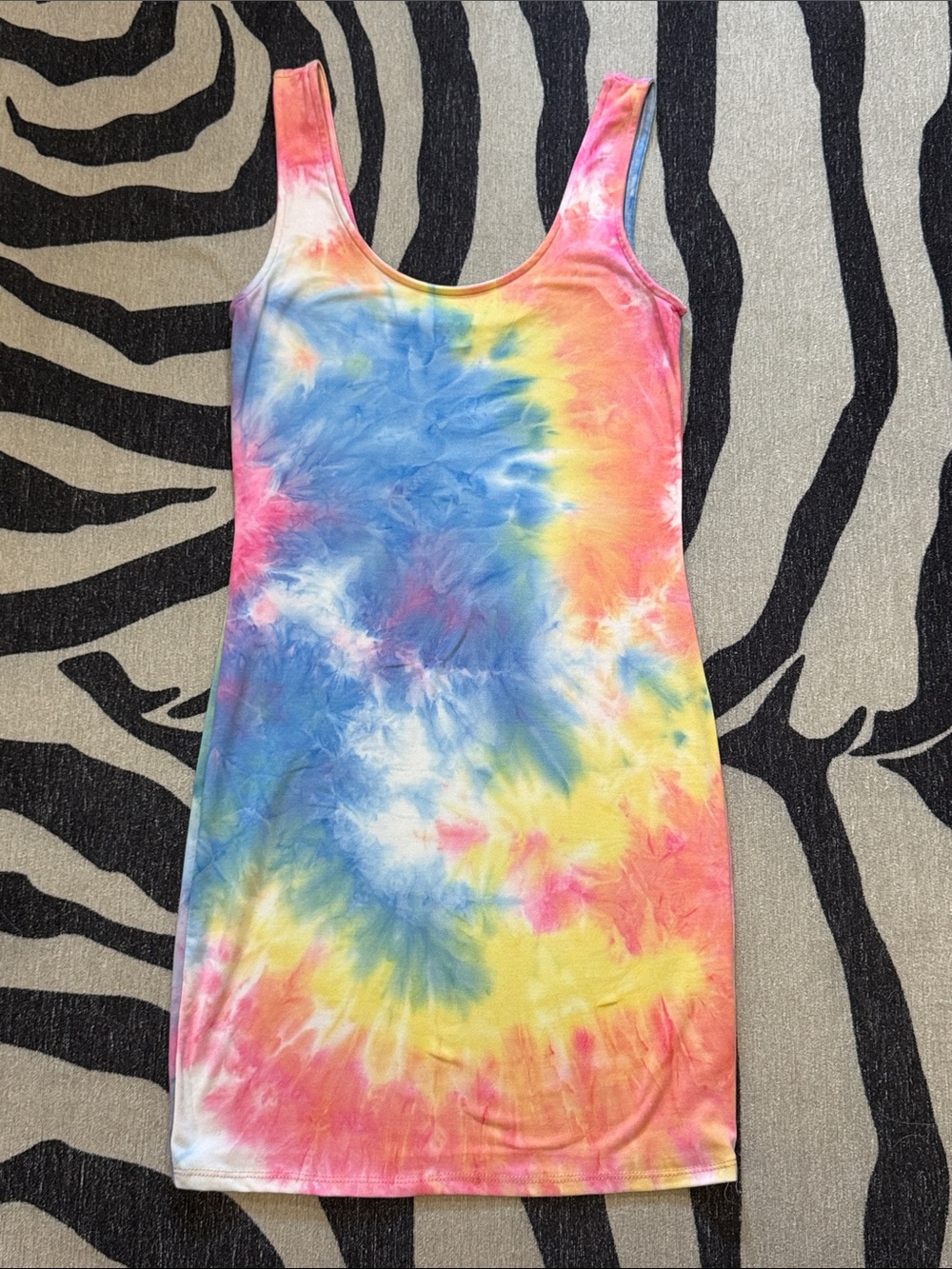 Fashion Nova Tie-Dye Body Con Tank Dress